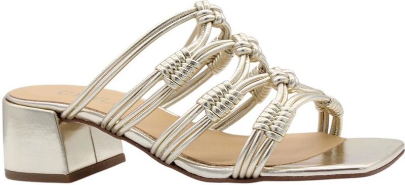 Ctwlk - Heeled Muiltjes - Geel - Cambodjaans Materiaal