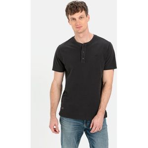 Camel Active - Henley-Shirt - T-Shirt - Katoen - Korte Mouwen - Casual Look