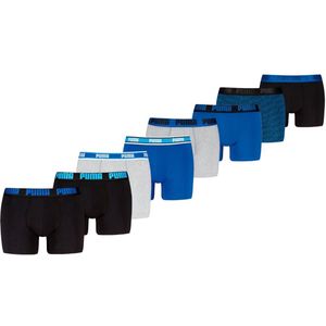 Puma Boxershorts Heren - 8 onderbroeken - Black / Blue / Grey melange - heren ondergoed - Maat L