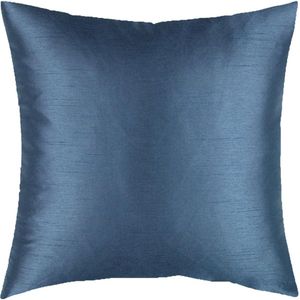 Luxe sierkussen zijdelook petrol blauw - 40 x 40 cm - polyester - wonen - interieur - woonaccessoires