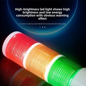 Opvouwbaar alarm 24 V DC 3 kleuren signaaltoren batterij verlichting industrieel waarschuwingslicht led - waarschuwing lamp toren