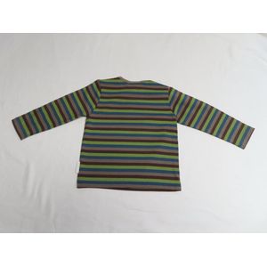 T-Shirt - Lange mouw - Meisje - Streepje - Bruin / groen - 18 maand 86