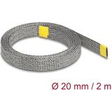 Delock - Gevlochten Mouwen - Lasbescherming - Zwart - Polyester/Koper - 2 m