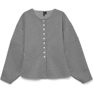 Vero Moda - Vmklea Ls O-neck - Cardigan - Medium Grey Melange
