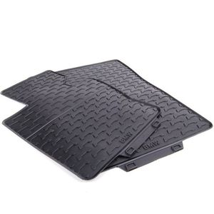 Rubberen Automatten Voorzijde voor BMW X3 (E83) - Tweedelig - Slijtvast - Incl. LCI & Klittenbandpluggen - Linker Stuur - Zwart - Thermoplastische Elastomeren