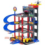 Speelgoedgarage - 4 Verdiepingen - 4 Voertuigen - 1 helikopter - City Parking