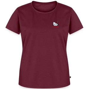 Hello Kitty Geborduurd Portret Premium T Shirt Dames