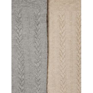 Set van 2 - Maillots - Gemêleerd Grijs - Tricot - Gedraaide Steek