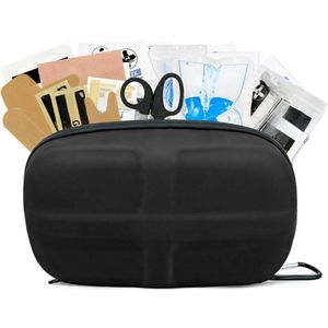 Goodivery® - First Aid Kit - Eerste Hulp Kit - EHBO Doos - 118 Hoogwaardige Noodvoorraden - Waterdicht - 21x15x9cm - Zwart