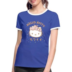 Hello Kitty Kawaii Stijlen Met Sterren Vrouwen Contrast Shirt