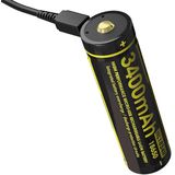 Nitecore NL1834R USB Oplaadbare 18650 Li-Ion batterij 3400mAh