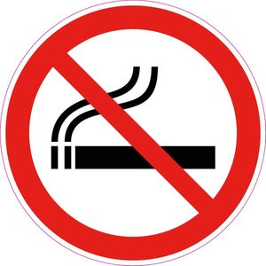 5 Stickers van 20 cm | Verboden te roken sticker - roken verboden - niet roken - Rookverbod - Tabak - Sigaren - Sigaretten - No smoke - Ne pas fumer |