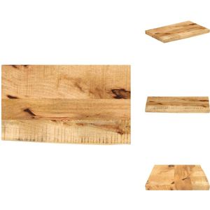 vidaXL Tafelblad - Tafelbladen - Vervangend Tafelblad - Meubelpaneel - Tafelblad met natuurlijke rand 40x30x2,5 cm massief mangohout