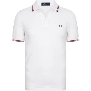 Fred Perry M3600 shirt - polo White / Bright Red / Navy