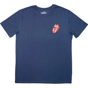 The Rolling Stones - Mini Classic Tongue Heren T-shirt - L - Blauw