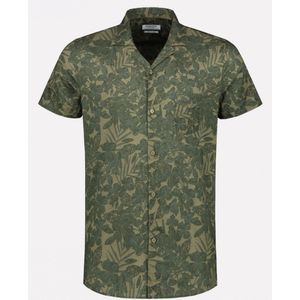 Dstrezzed Overhemd Korte Mouw Print Army Groen (311210 - 511)