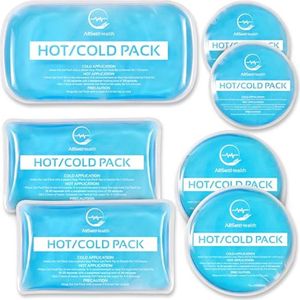 Herbruikbare warme en koude gelijspakketten voor verwondingen - Koud kompres, ijspak, koelverpakking (7 stuks)