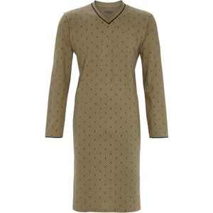 Katoenen heren nachthemd bruin - Bruin - Maat - 50