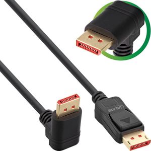 Premium DisplayPort kabel - 90° haaks naar beneden - versie 1.4 (5K/8K 60Hz) / zwart - 2 meter