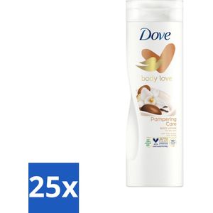 25 x Dove Body Love Bodylotion - Pampering Care - Vanille & Sheabutter - 400 ml - Verzorgend - Dermatologisch Getest