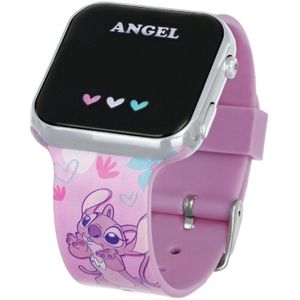 Disney 5-DIS035 Lilo & Stitch - Kinderhorloge - Led Horloge - Disney - Roze