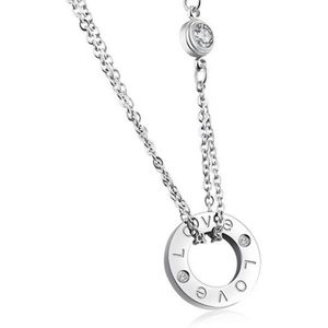 Cilla Jewels ketting zilverkleurig Love Pendant