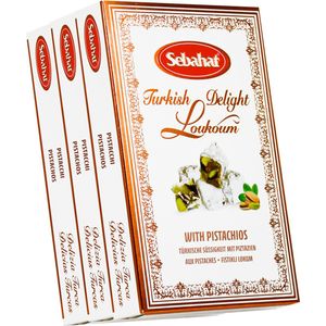 Sebahat Turks Fruit met pistache - zacht snoep - 180g x 3