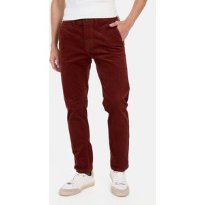 camel active Slim fit Corduroy Chino - Maat menswear-31/32 - Baksteenrood