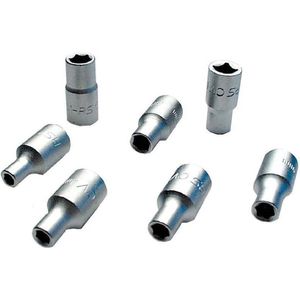Brüder Mannesmann - Dopsleutels 2040 - Zeskant - 1/4 - DIN 3124 - Maat: Maat: 12mm
