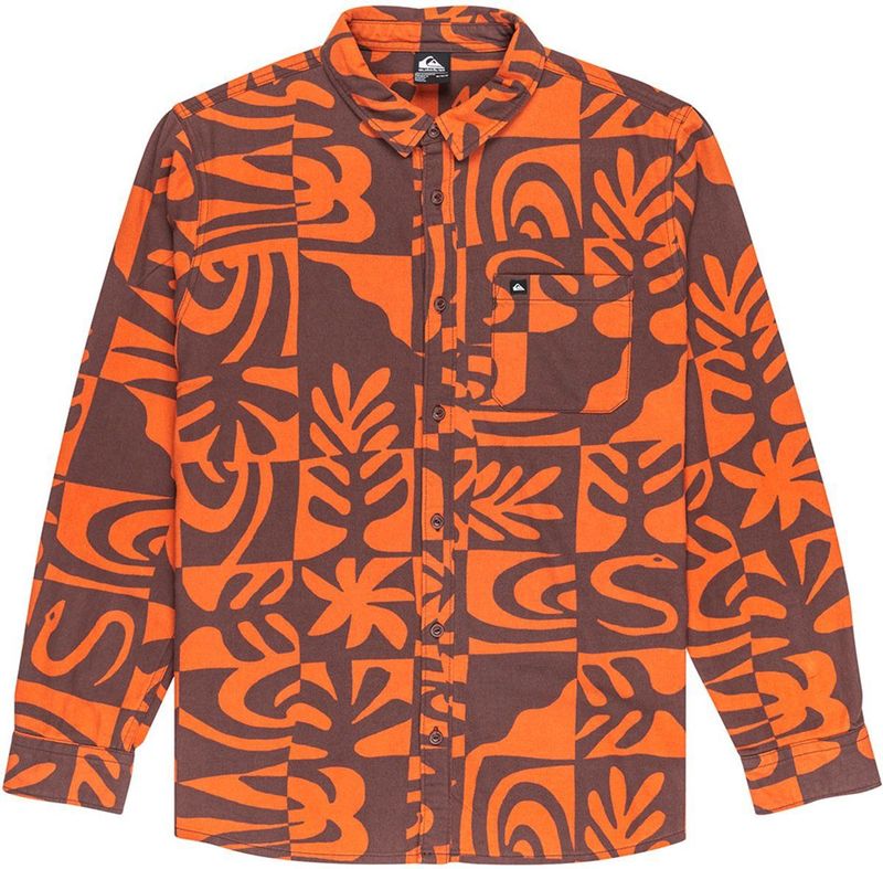 Quiksilver - Motherfly Printed - Overhemd - Lange Mouwen - Katoen Geborsteld Flanel