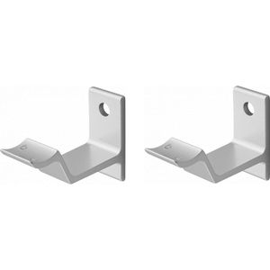 Hermeta leuninghouder 3543-01 - Aluminium - Opschroef - Hol zadel - 2 stuks