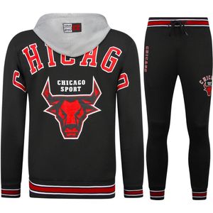 Trainingspakken Heren Chicago Bulls - Joggingpak Heren - Huispak Heren Volwassenen - 5591 - Zwart / Rood