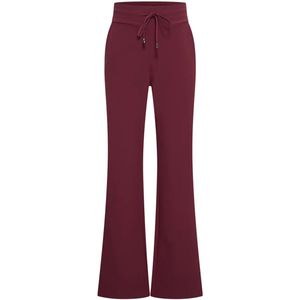 Bonded Travel Broek Flared 202631 Burgundy