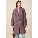 Sissy-Boy - Herringbone - Wollen Jas - Donkerrood - Regular Fit