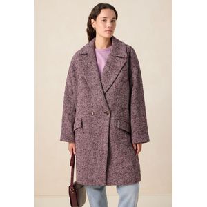 Sissy-Boy - Herringbone - Wollen Jas - Donkerrood - Regular Fit