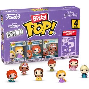 Funko Bitty Pop: Disney Princess 4-Pack Series 4 - Rapunzzel 223 - Merida 324 - Moana 417 + Mystery