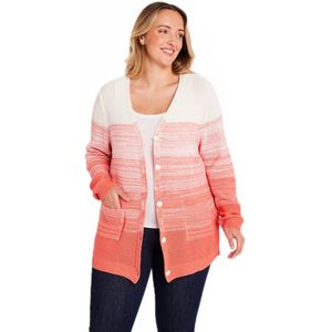 Lang katoenen vest met V-hals en knopen