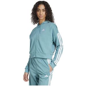 adidas - Essentials 3 Stripes - Sweatshirt - Blauw - Met Rits