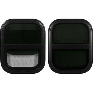 RV-Ramen Schuiframen met Scherm 440 Mm H 390 Mm W Getint Gehard Glas Waterdicht voor Campertrailer .