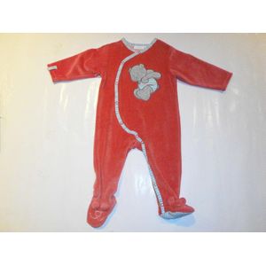 pyjama noukie's 9 maand 74cm uni rood