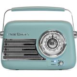 FREESOUND - FREESOUND-VR40BLU-MAT - Vintage Radio - Mat Blauw - Bluetooth, USB, FM