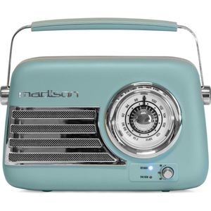 FREESOUND - FREESOUND-VR40BLU-MAT - Vintage Radio - Mat Blauw - Bluetooth, USB, FM