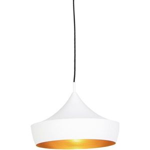 QAZQA depeche - Moderne Hanglamp - 1 lichts - Ø 36 cm - Wit - Woonkamer | Slaapkamer