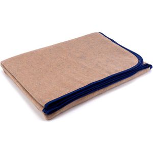 Sleepling - Plaid - Blauw-Beige - 150 x 200 cm - Katoenmix - Wasbaar op 30 graden