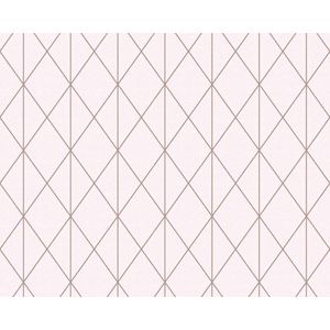 GRAFISCHE RUITEN BEHANG - Metallic Roze - AS Creation DESIGNDSCHUNGEL 2 by Laura Noltemeyer