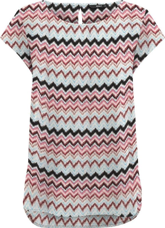 ONLY - Onlnova Life - Damesblouse - Roze - Korte Mouwen