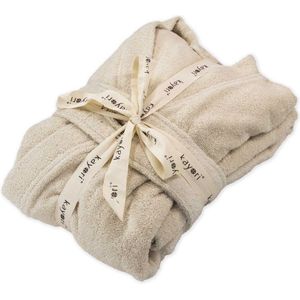 Kayori Fusai Badjas - Unisex - Biologisch Katoen - Zand - S - Lang