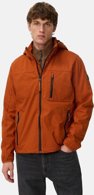 camel active Softshell jack met afneembare capuchon - Maat menswear-50 - Kaneel