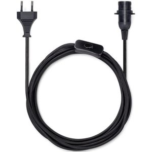 Lampfitting - E14 - Snoer met Schakelaar - Stof - Voor Hanglamp en Bureaulamp