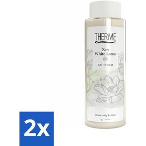 Therme - Zen White Lotus - Badschuim - Verfrissend - Verzorgend - 500ml - Voordeelverpakking - 2 stuks